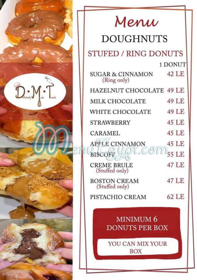 DMT Bakery menu Egypt