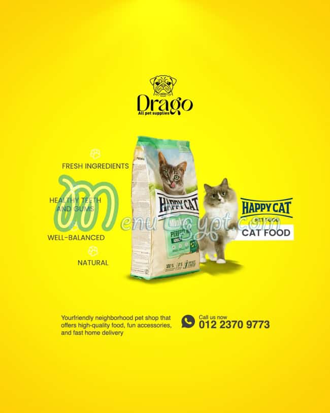 Drago Pet Shop delivery menu