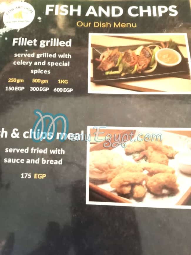 Fish and Chips menu Egypt 3