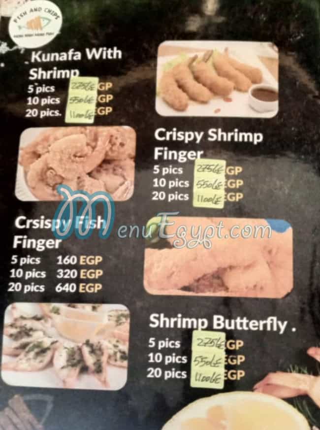 Fish and Chips menu Egypt