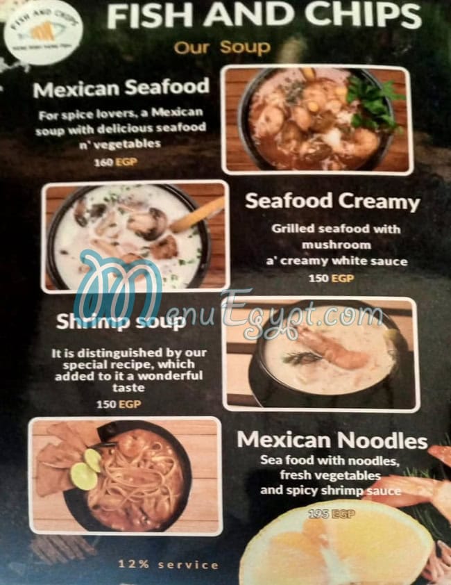 Fish and Chips menu prices