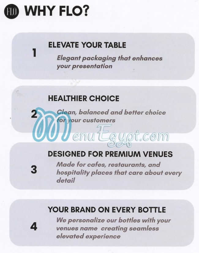 Flo online menu