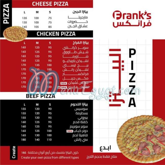 Frank's New Damietta delivery menu