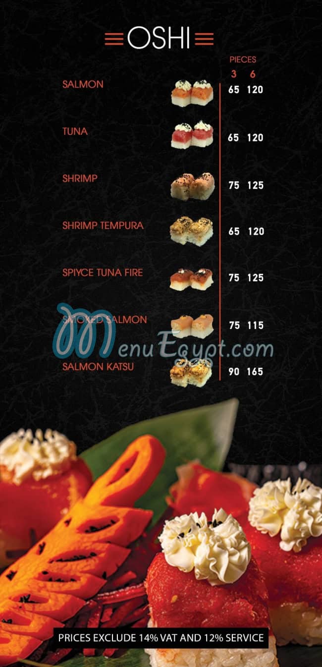 GAWA Sushi online menu