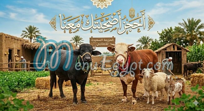 منيو المزرعه السعيده مصر