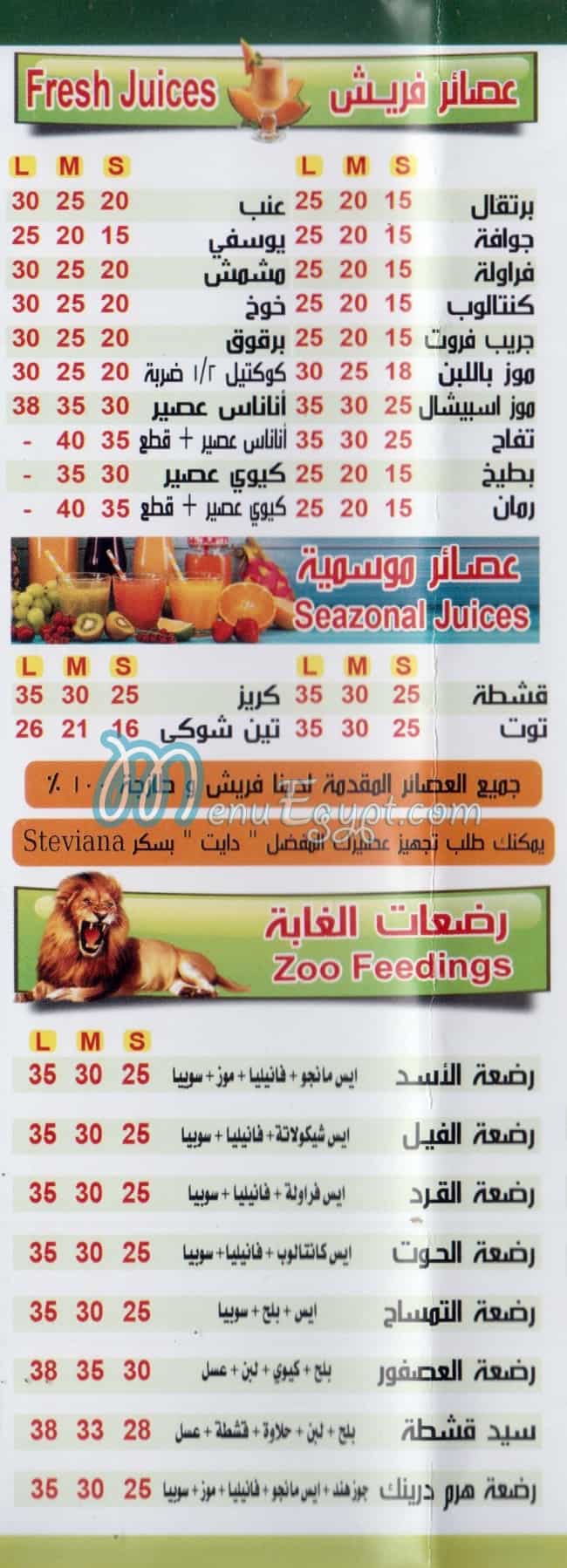 Haram Drink menu Egypt 1