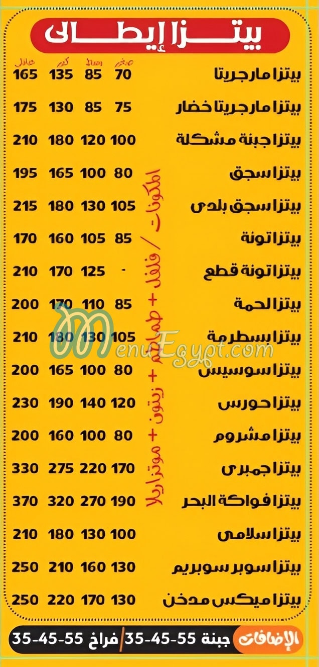 Horus menu
