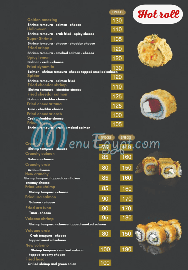 KING SUSHI menu