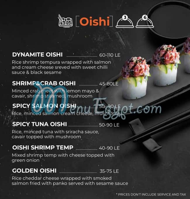 Koi sushi bar&grill menu Egypt 4