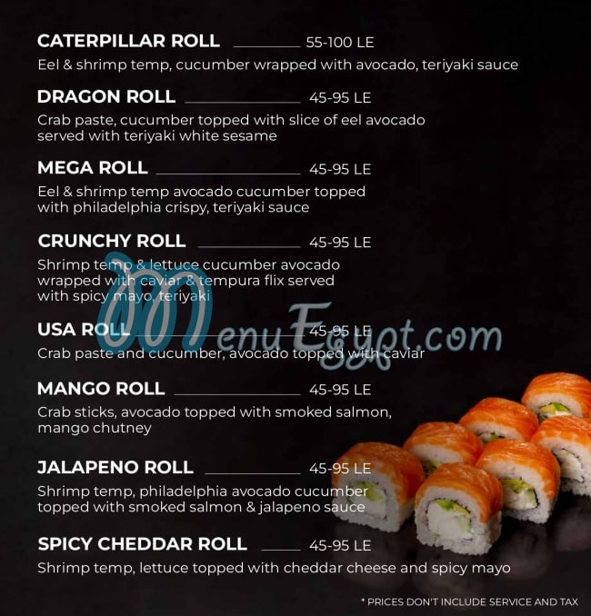 Koi sushi bar&grill menu Egypt 7