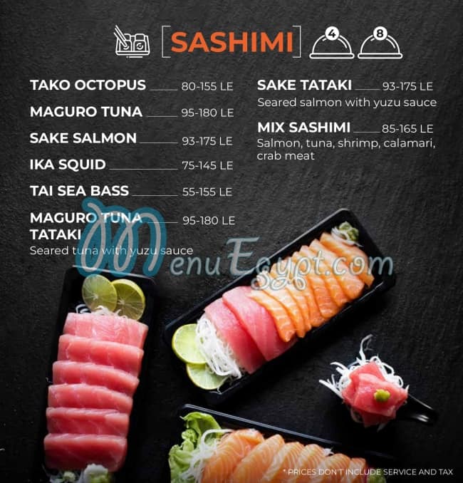 Koi Sushi menu prices