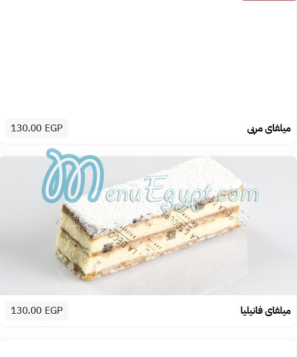 La Decoupe menu Egypt 3