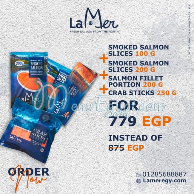 La Mer Egypt menu Egypt