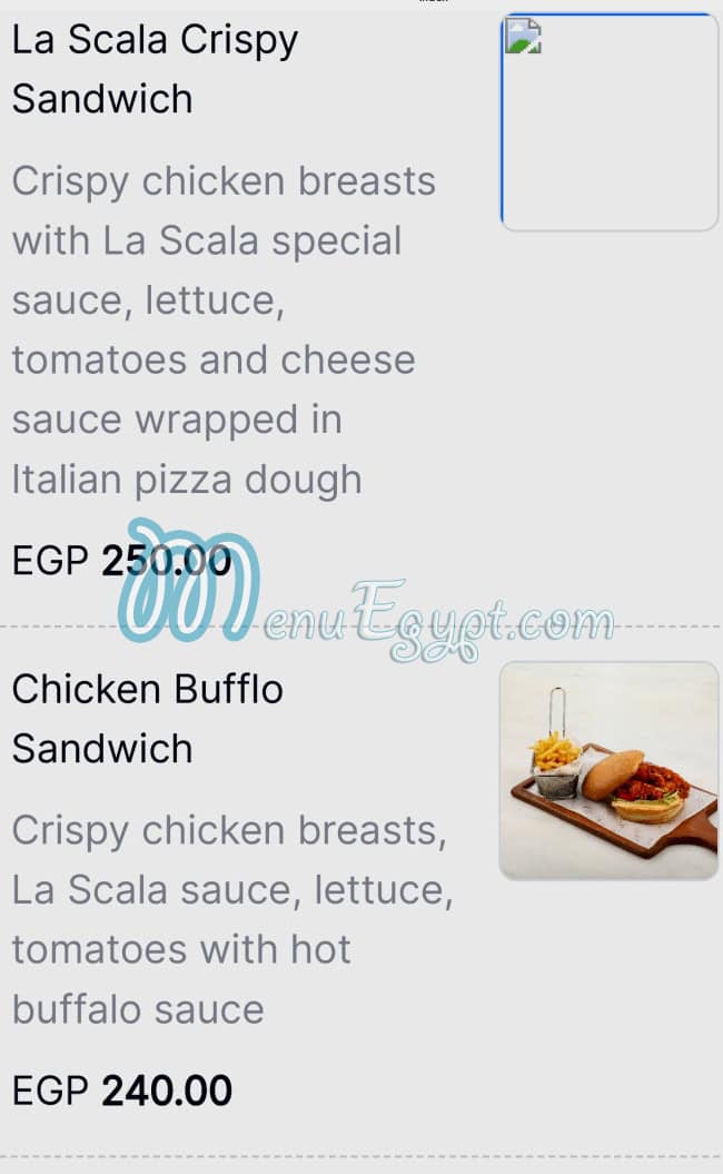 منيو لا سكالا مصر 6