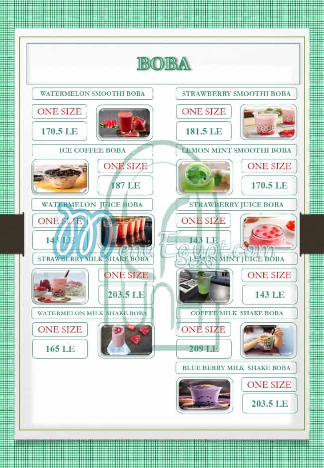 La UNA Cafe and Restaurant menu Egypt 11