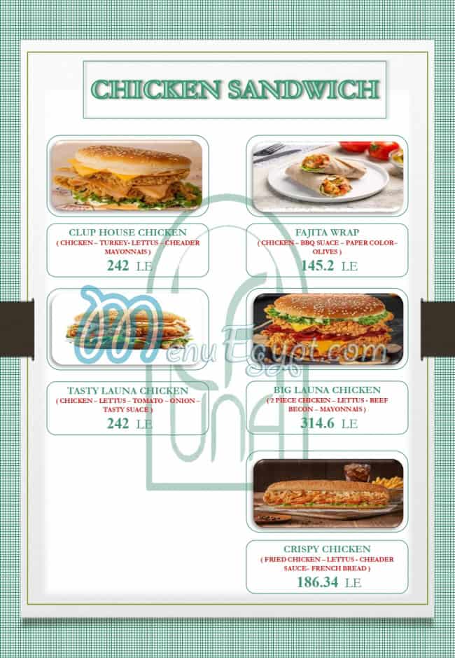 La UNA Cafe and Restaurant menu prices
