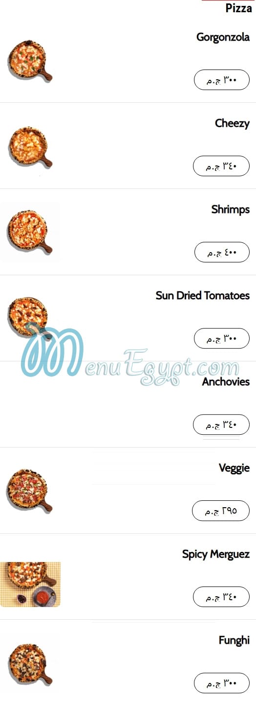 Lados Pizza menu
