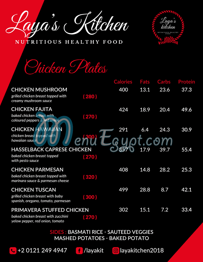 laya s kitchen menu prices