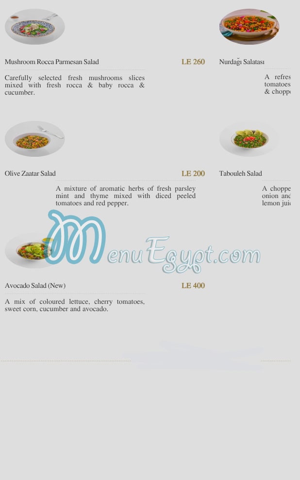 منيو مادو مصر