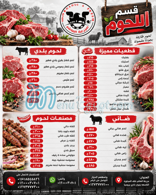 منيو مزرعة العاشر