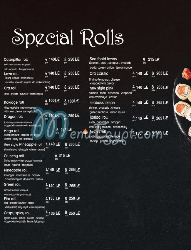 Mo Sushi delivery menu