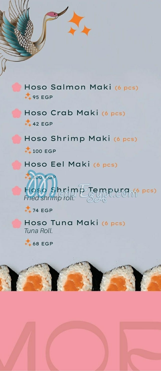 Mori Sushi menu prices