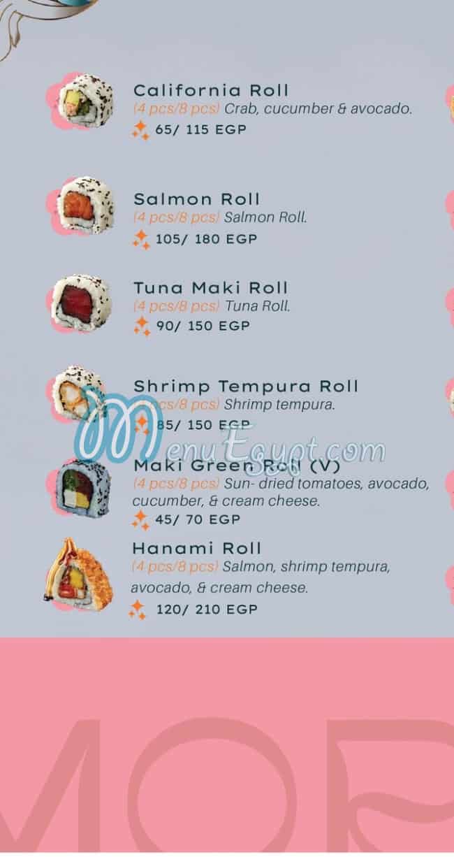 Mori Sushi menu Egypt 1
