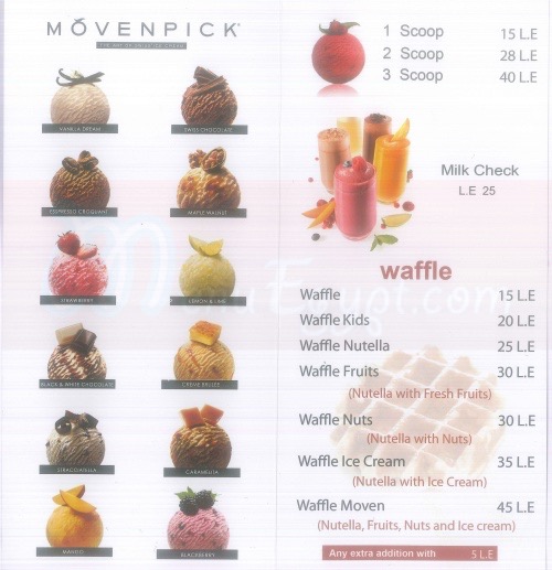 Movenpick menu