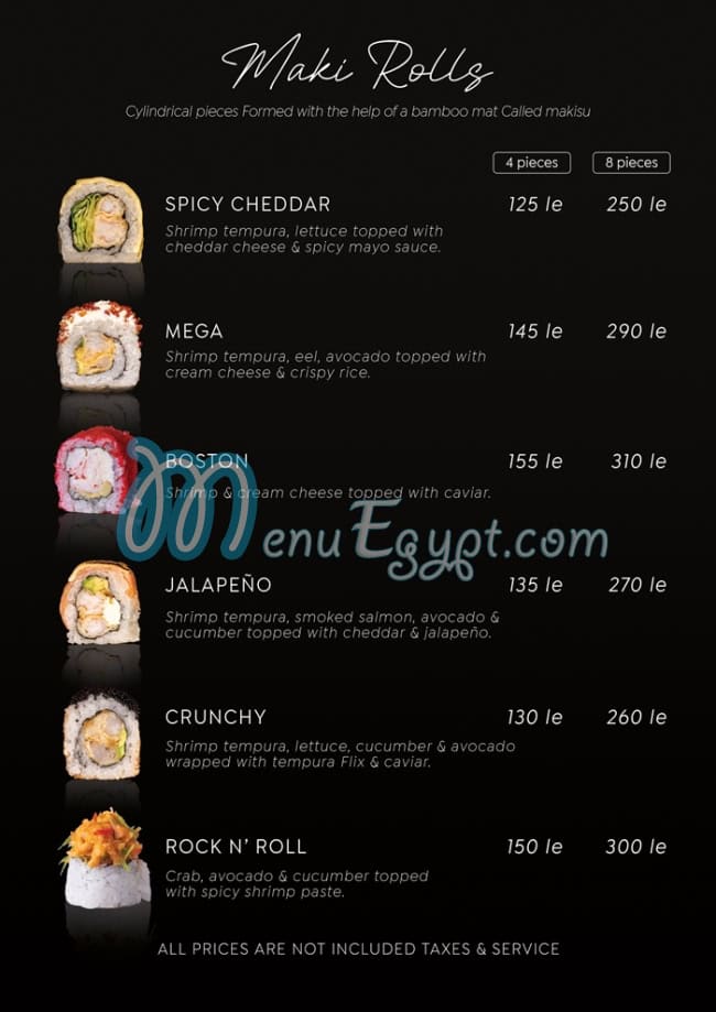 Nagoya Sushi menu Egypt 7