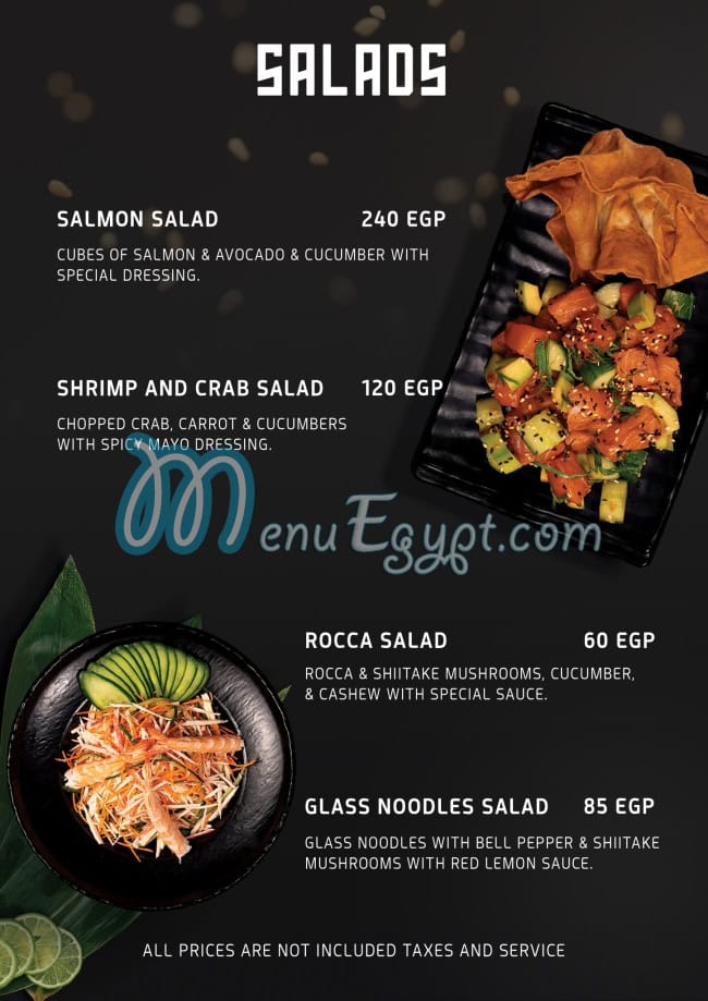 Nagoya Sushi menu Egypt