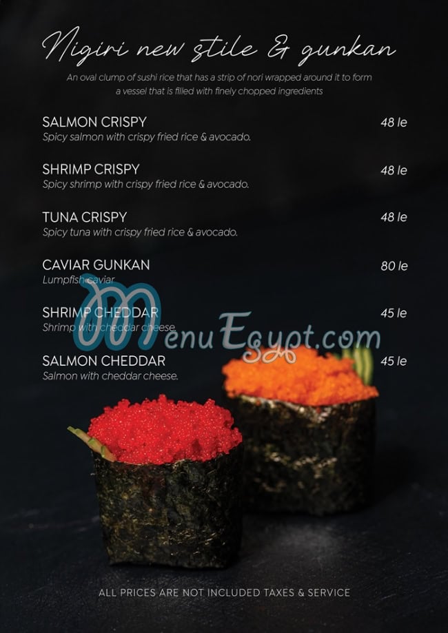 Nagoya Sushi menu prices