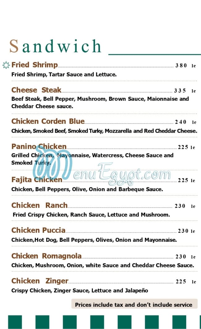 Octa Cafe menu Egypt 10