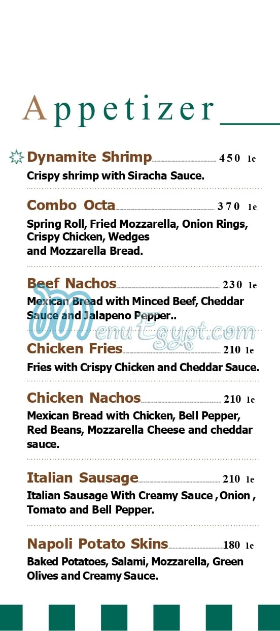 Octa Cafe online menu