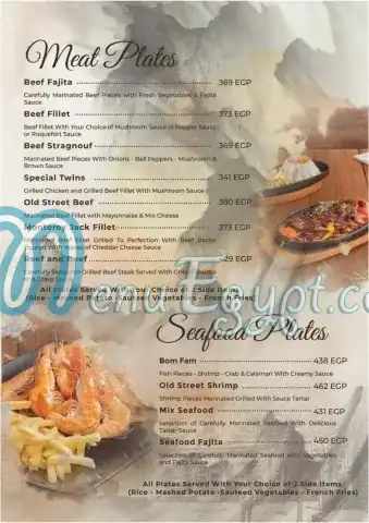 Old Street menu Egypt 1
