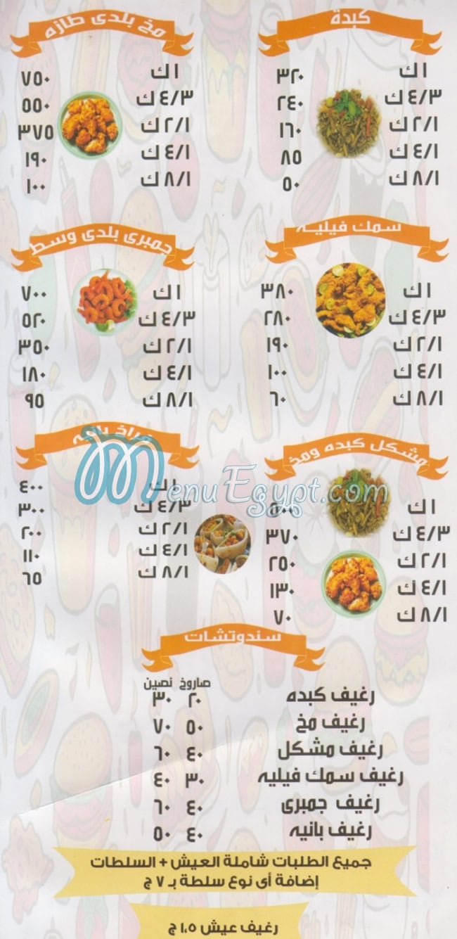 Osama El Sharkawy menu