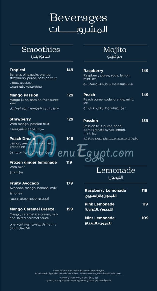 Ovio menu Egypt 9