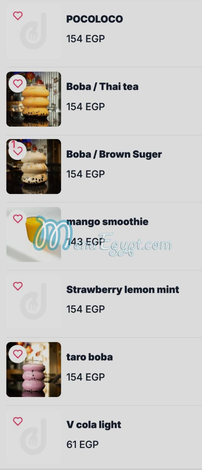 Pao Pao menu Egypt 3