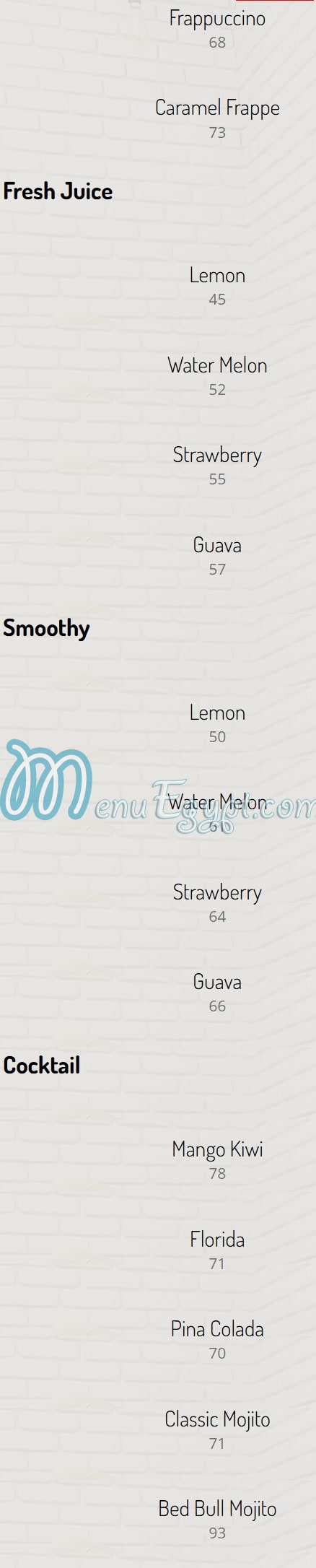 Paulos menu Egypt 13