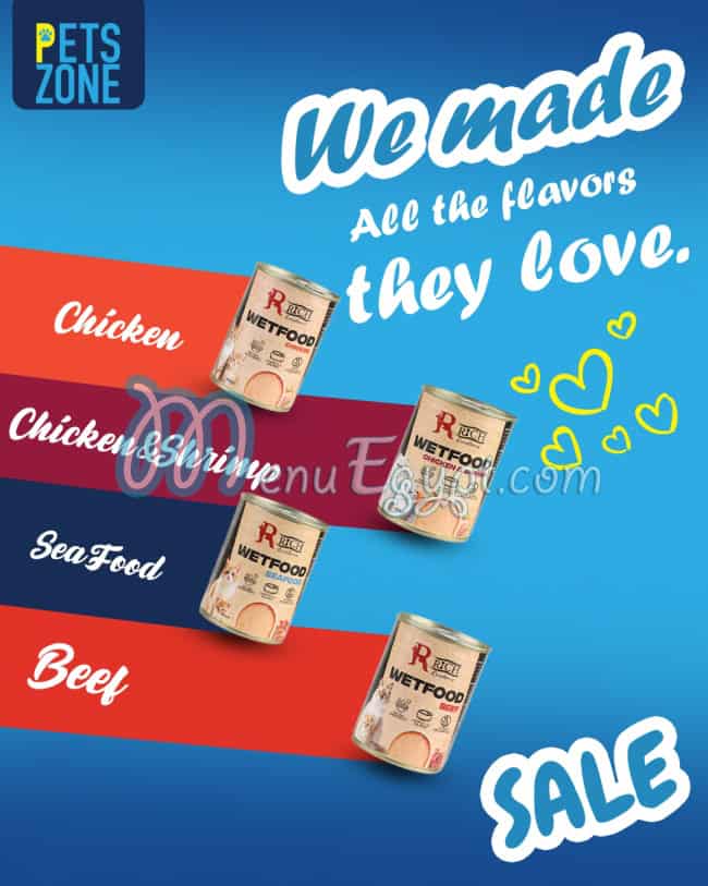 Pets Zone menu Egypt