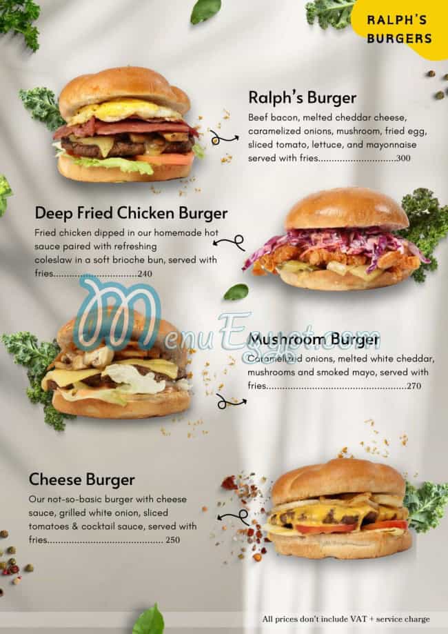 منيو رالفز جيرمان بيكري