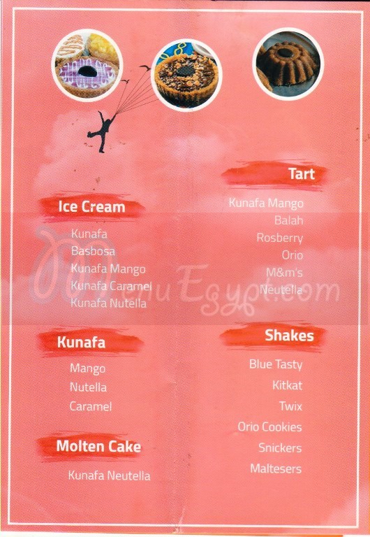 Rollz Zone menu Egypt