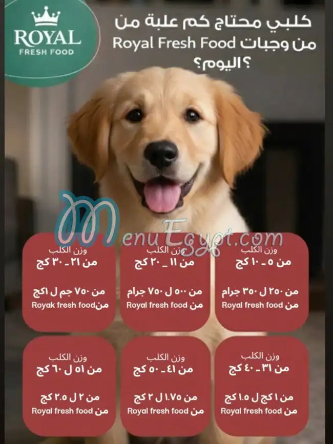 منيو رويال فريش فوود