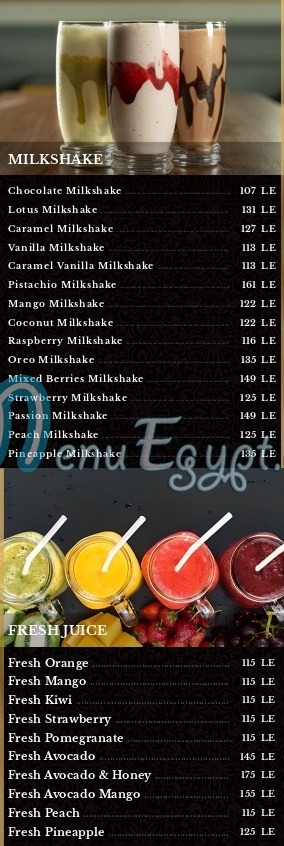 Süss menu Egypt 2