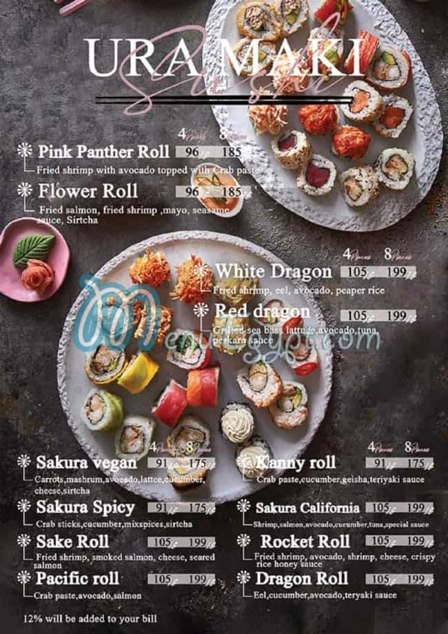 Sakura Sushi menu Egypt 4