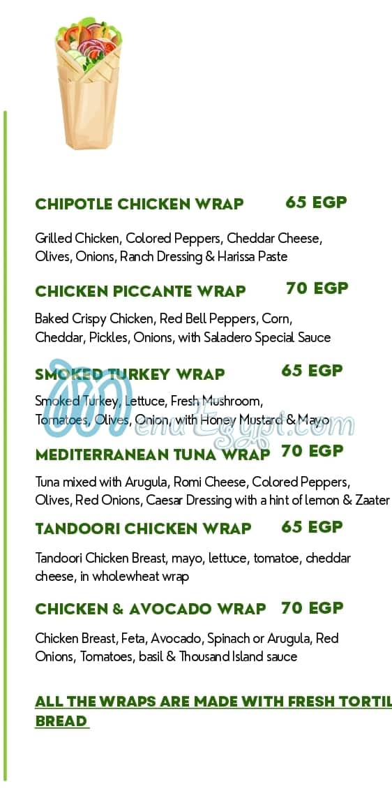 Saladero menu Egypt