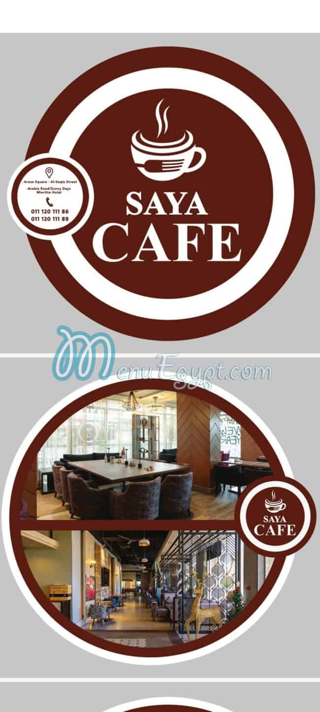 Saya Cafe delivery menu