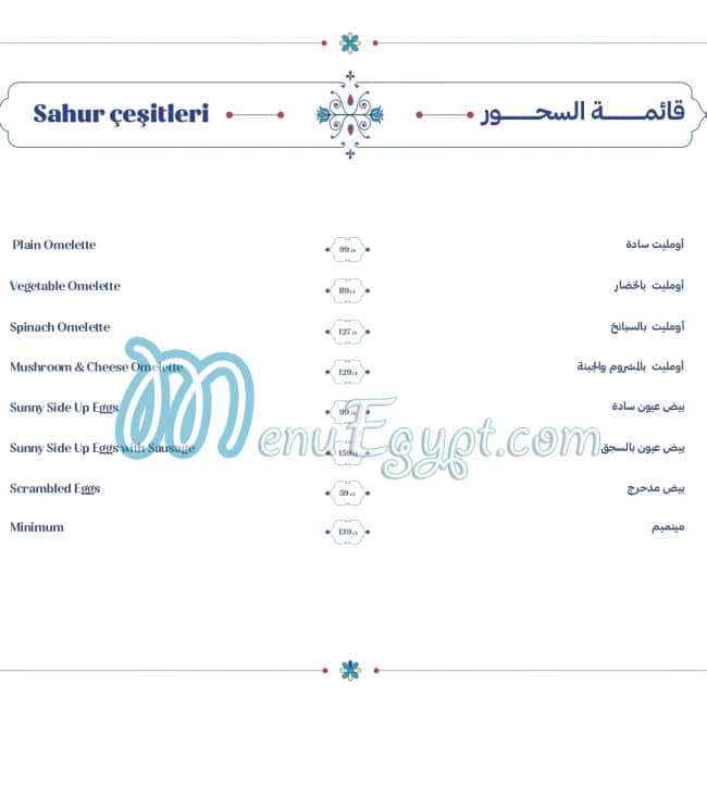Shashlik Turkish Restaurant menu Egypt 11