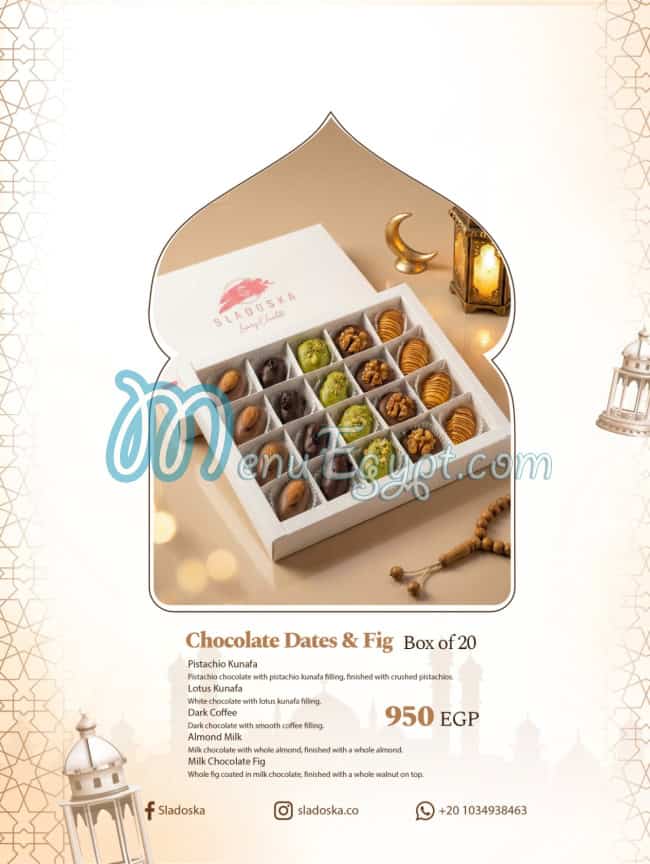 Sladoska menu Egypt 1