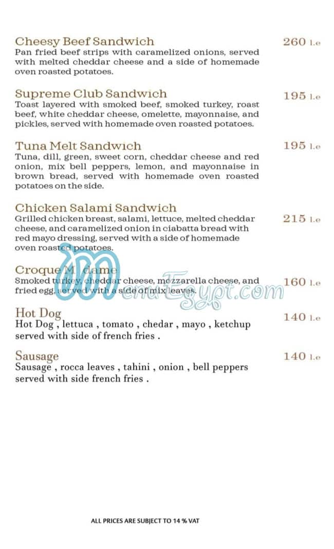 Supreme Cafe menu Egypt 1