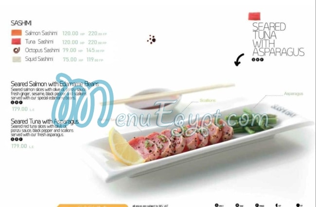 Sushi Bay menu prices